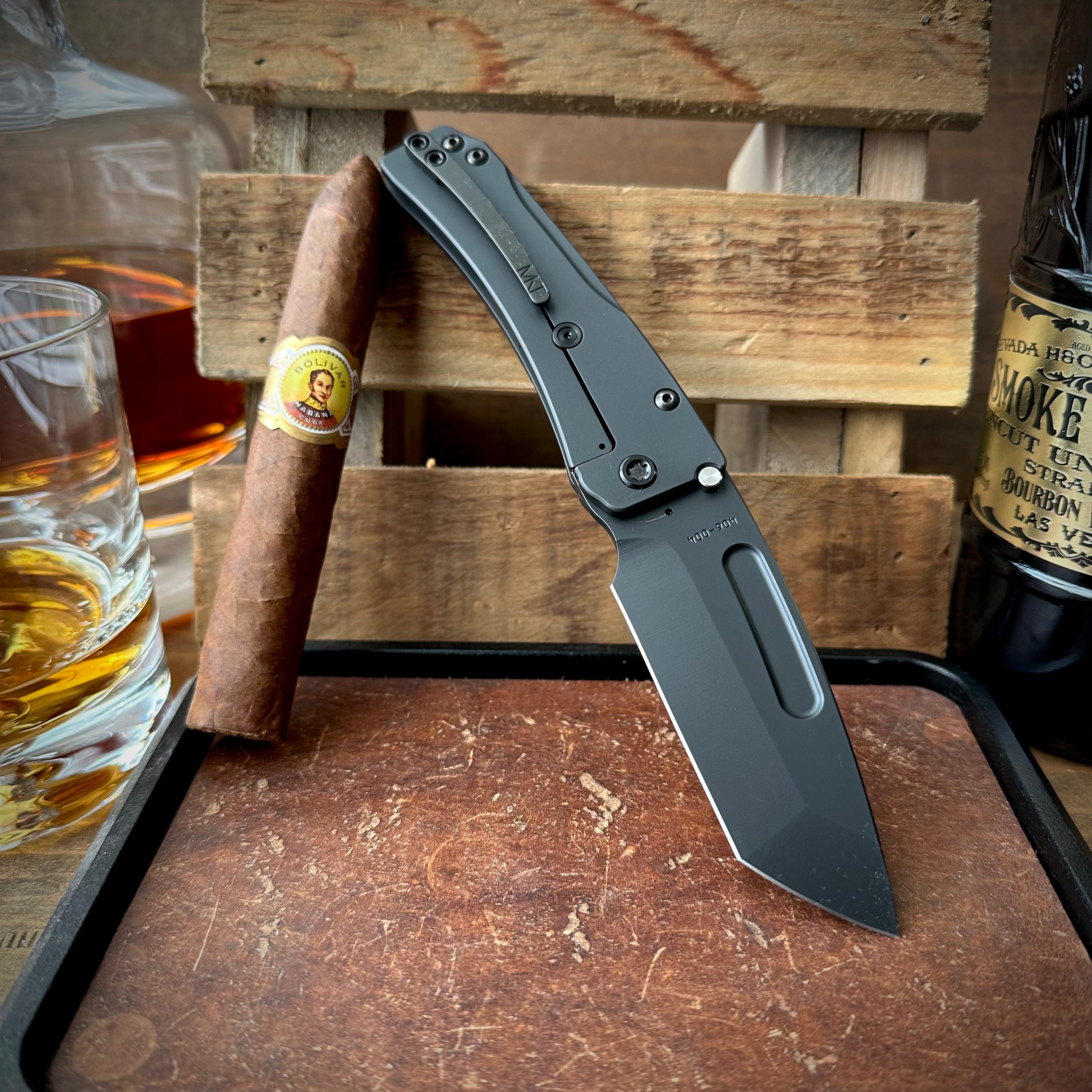 Medford Knives Slim Midi Marauder DLC S45vn Tanto w/ DLC Faux Timascus