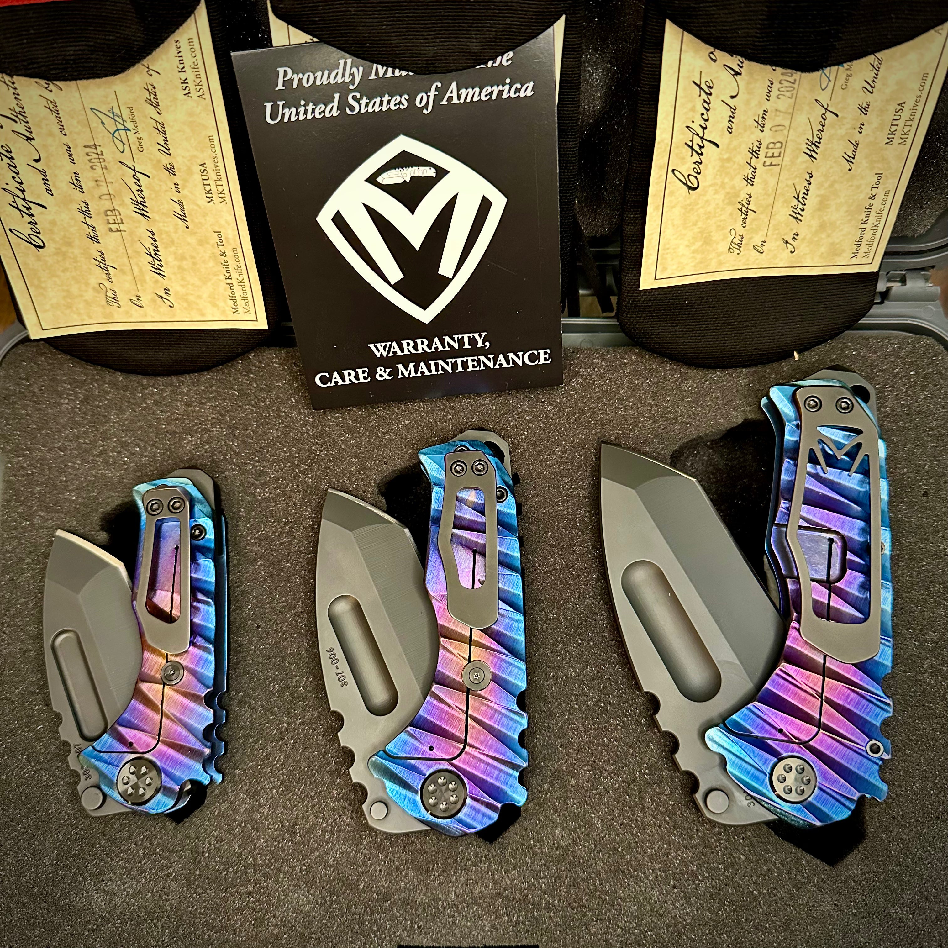 Medford Knife and Tool Praetorian Ti 3-Piece Box Set