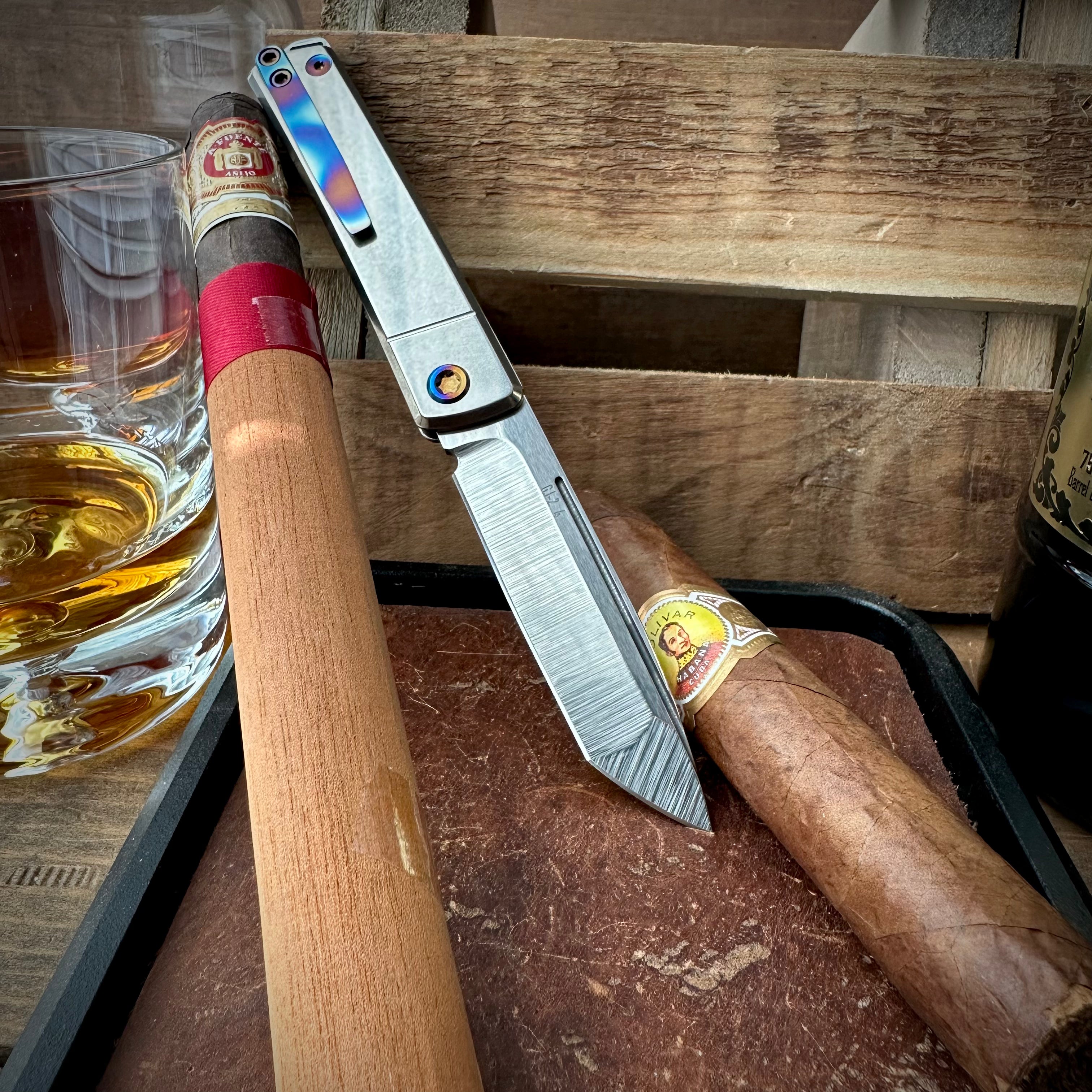 Medford Knives Gentleman Jack 2 Tumbled Tanto Blue Hardware