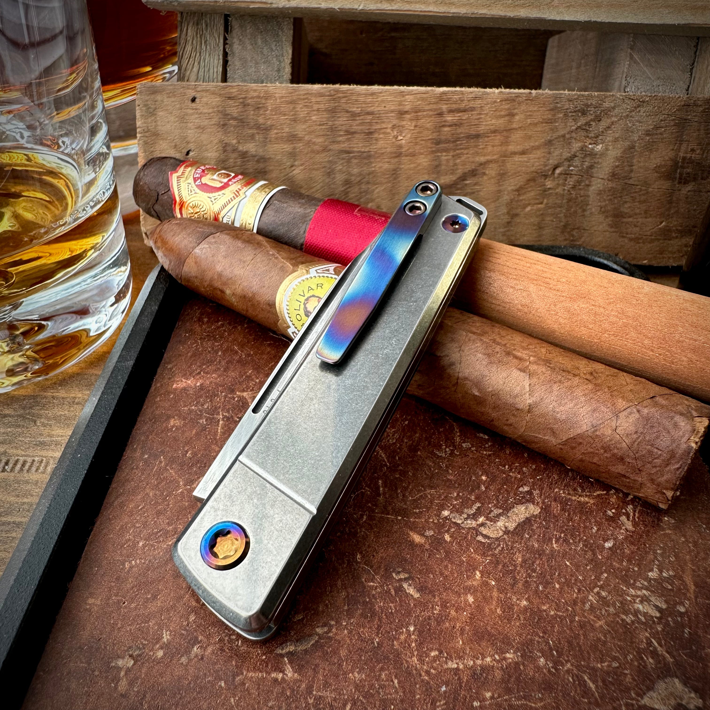 Medford Knives Gentleman Jack 2 Tumbled Tanto Blue Hardware