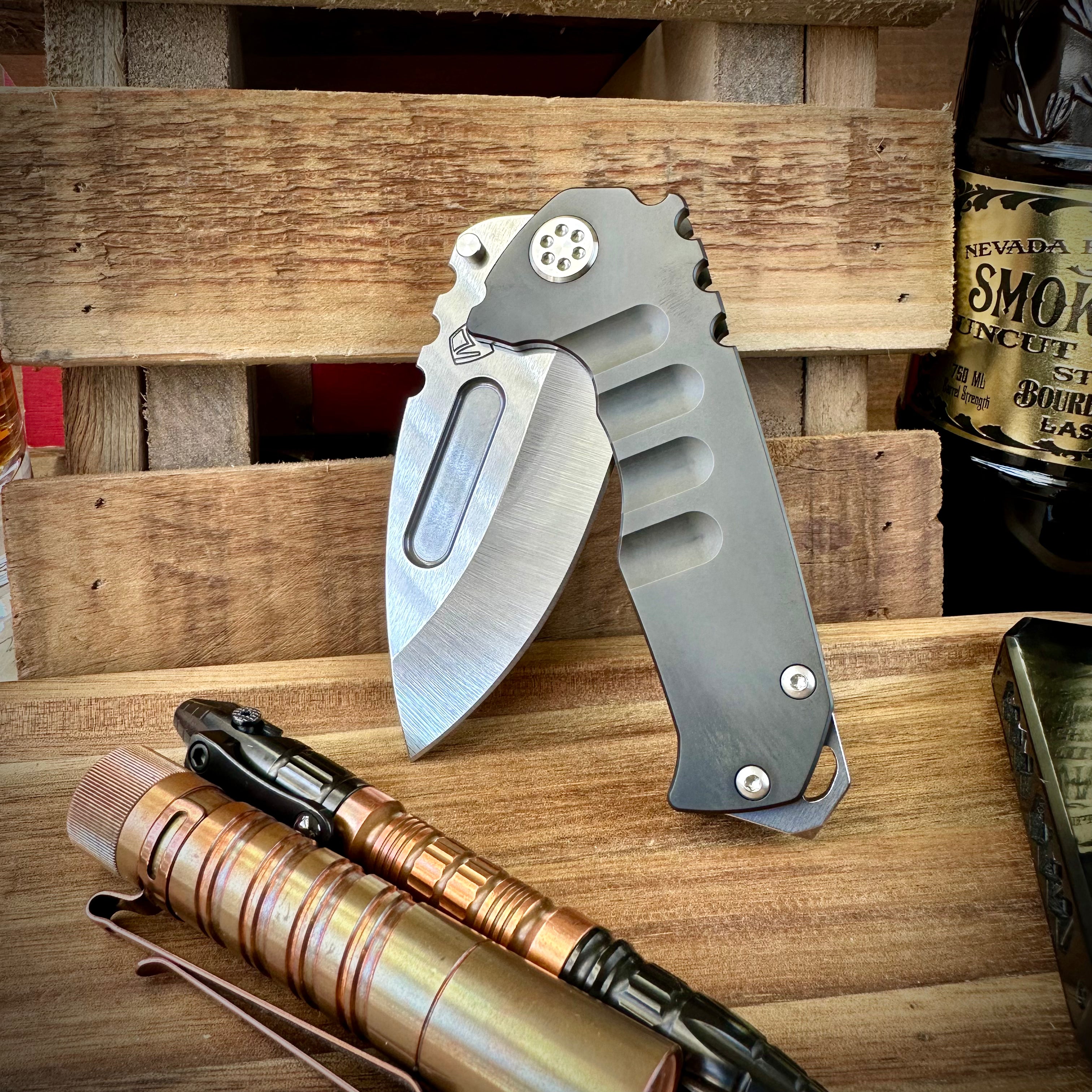 Medford Knives Praetorian Genesis T Tumbled S35vn Drop Point w/ Tuxedo Finish