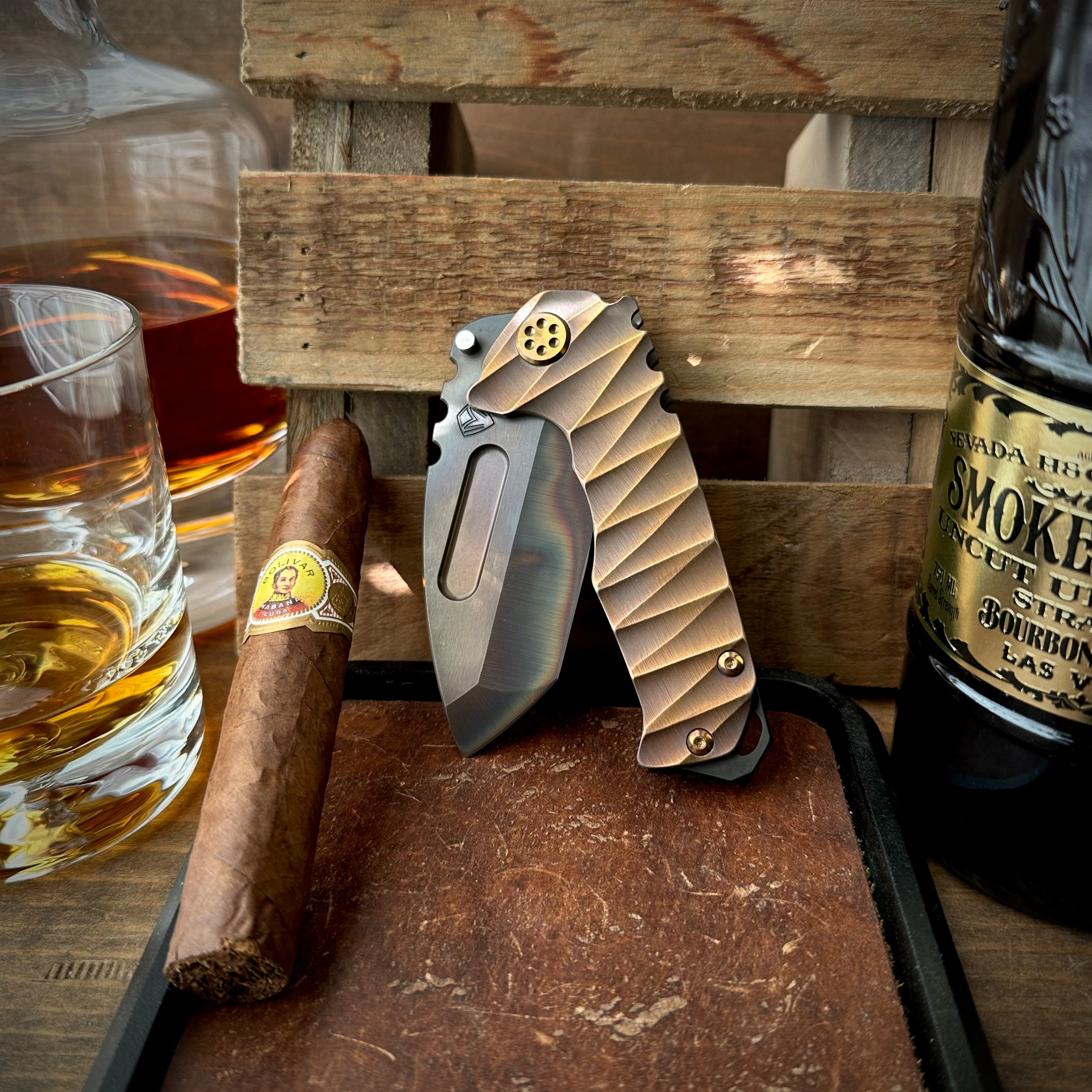 Medford Knives Praetorian Genesis T Vulcan Tanto w/ CuRose Lightening Sculpting