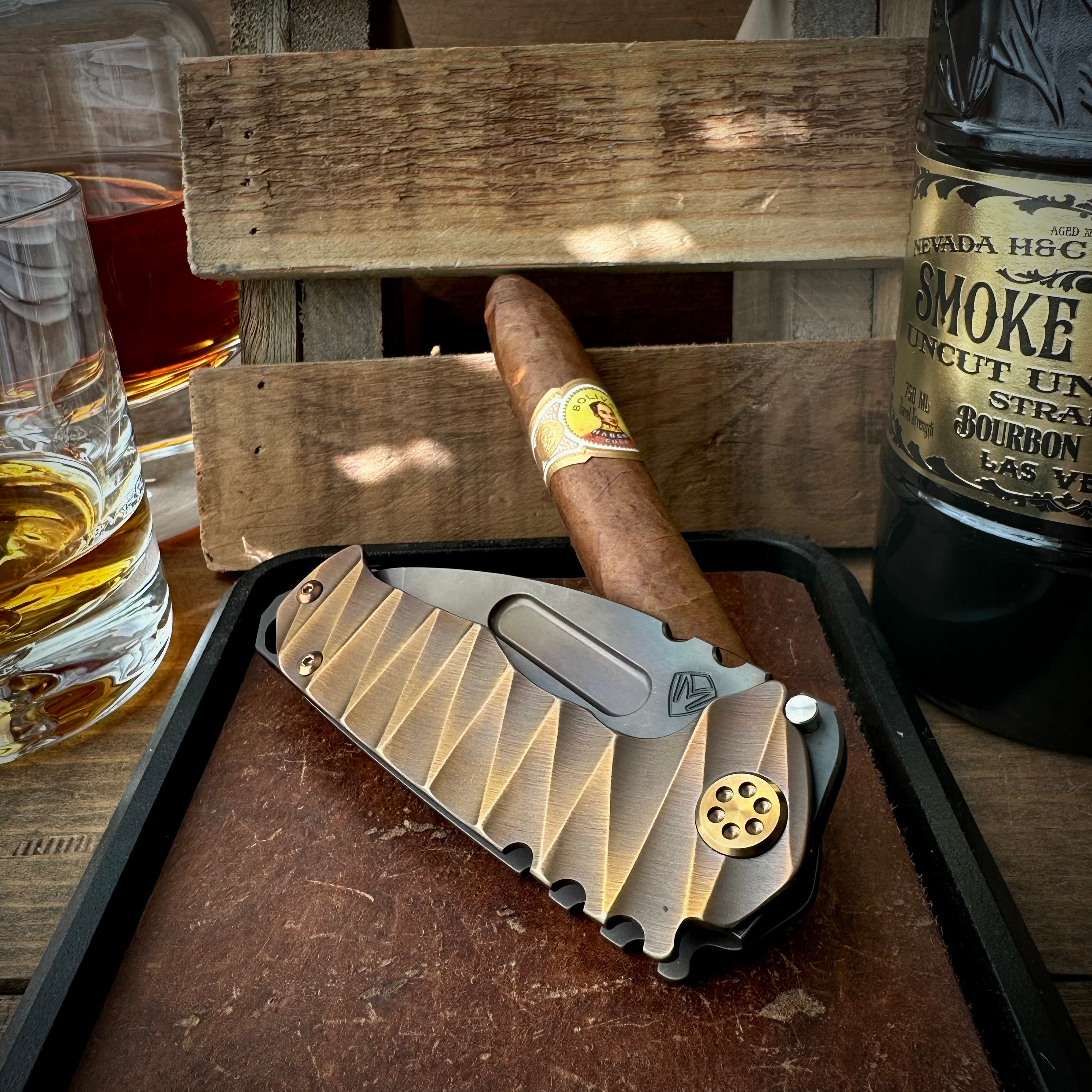 Medford Knives Praetorian Genesis T Vulcan Tanto w/ CuRose Lightening Sculpting