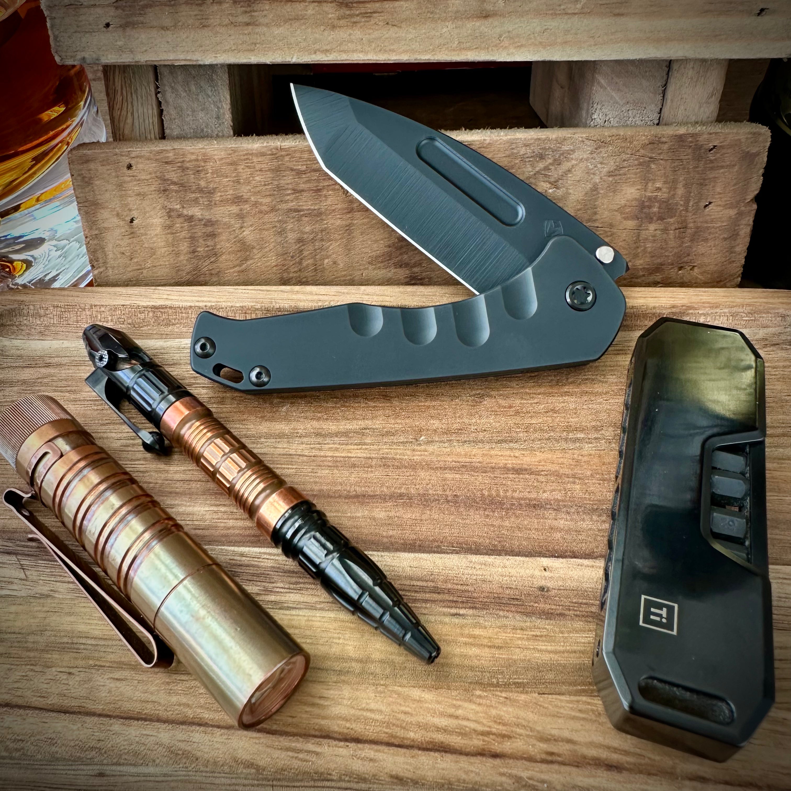Medford Knives Praetorian Slim Flipper DLC Blackout S45vn Tanto