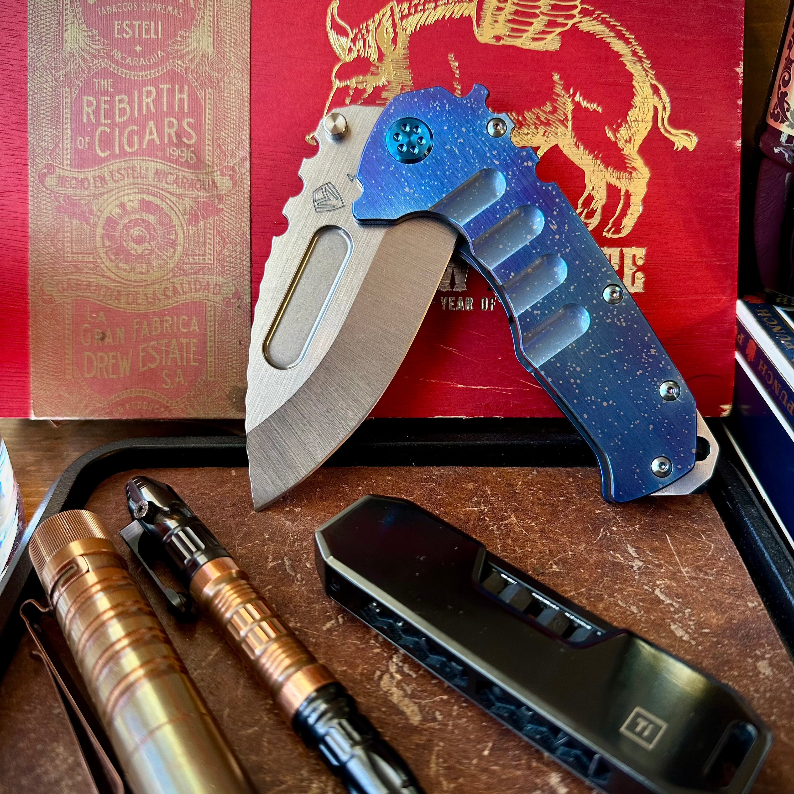 Medford Knives Praetorian T S45vn Satin Drop Point w/ Galaxy, Jimped Spine