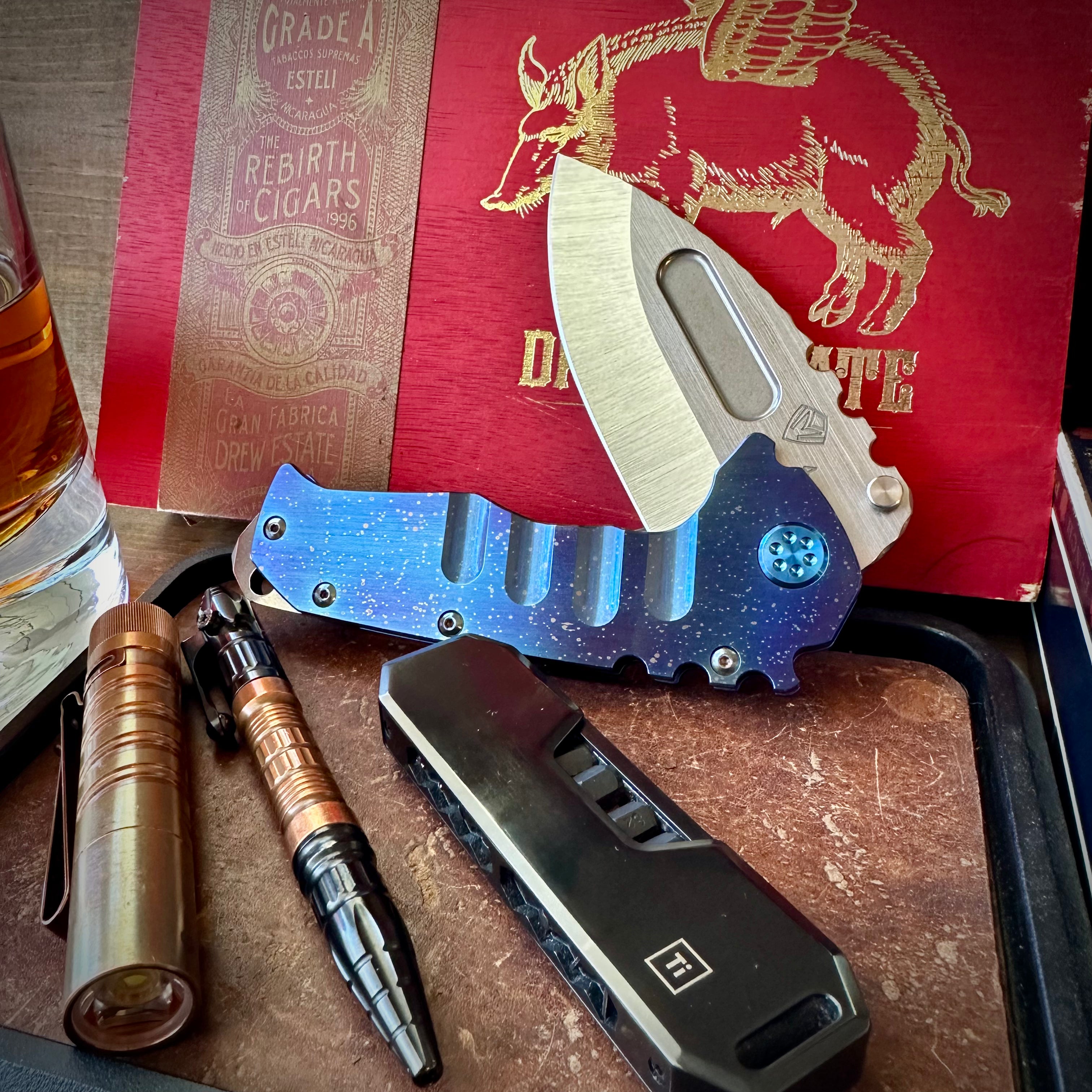 Medford Knives Praetorian T S45vn Satin Drop Point w/ Galaxy, Jimped Spine