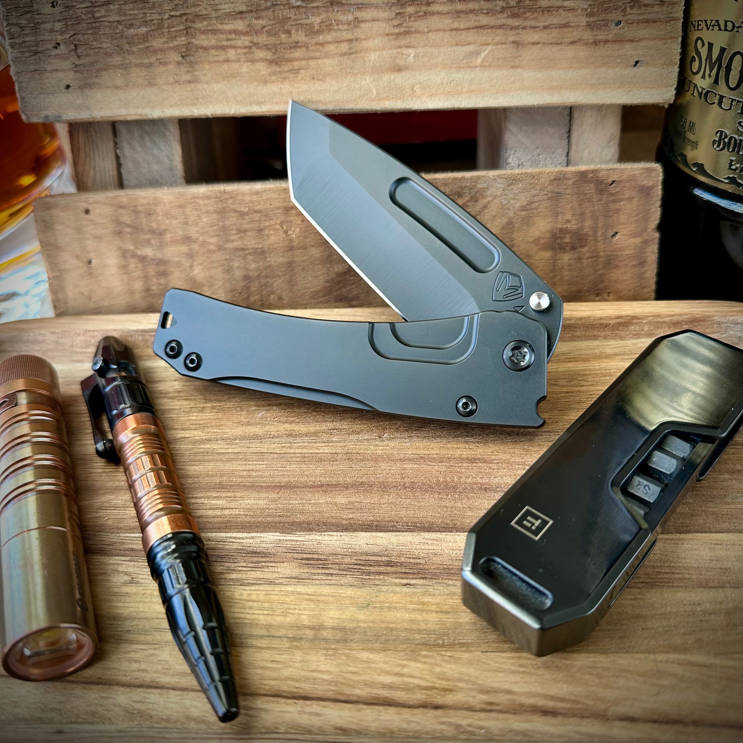 Medford Knives Slim Midi Marauder S45vn Tanto Blade DLC Blackout