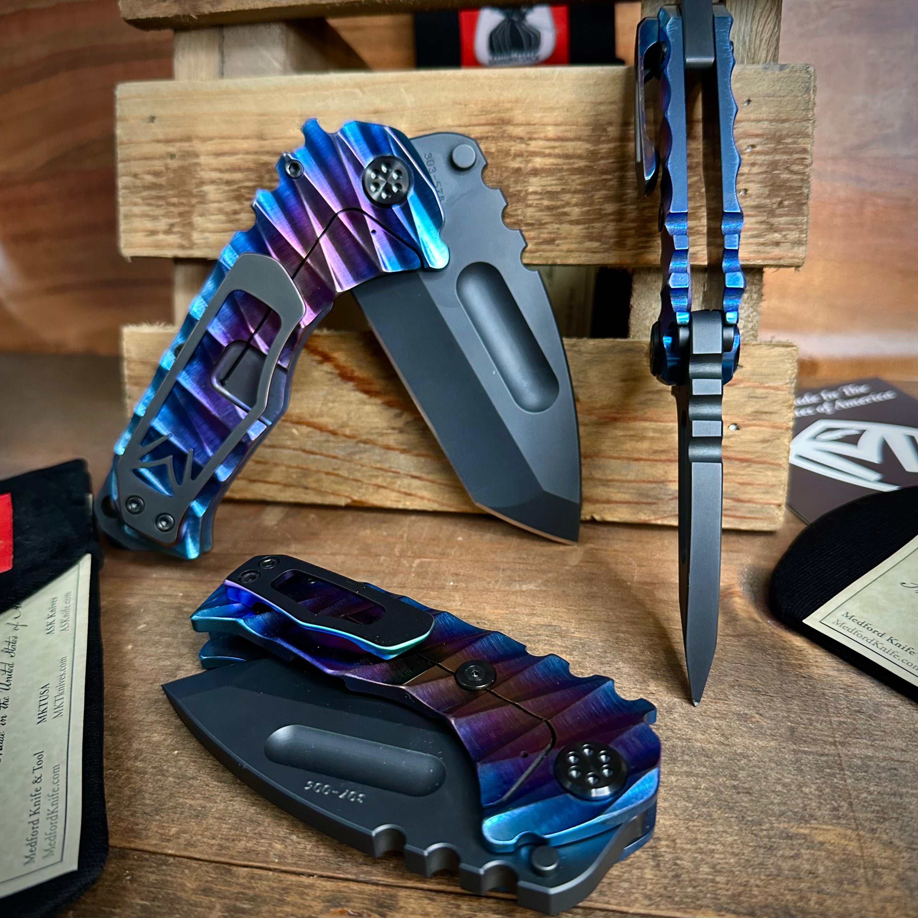 Medford Knife and Tool Praetorian Ti 3-Piece Box Set