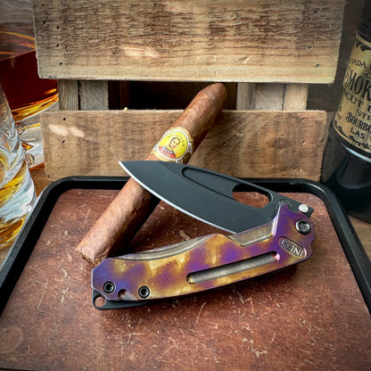 Medford Knives Infraction DLC S45vn Drop Point with Violet/Bronze Sponge Anodizing