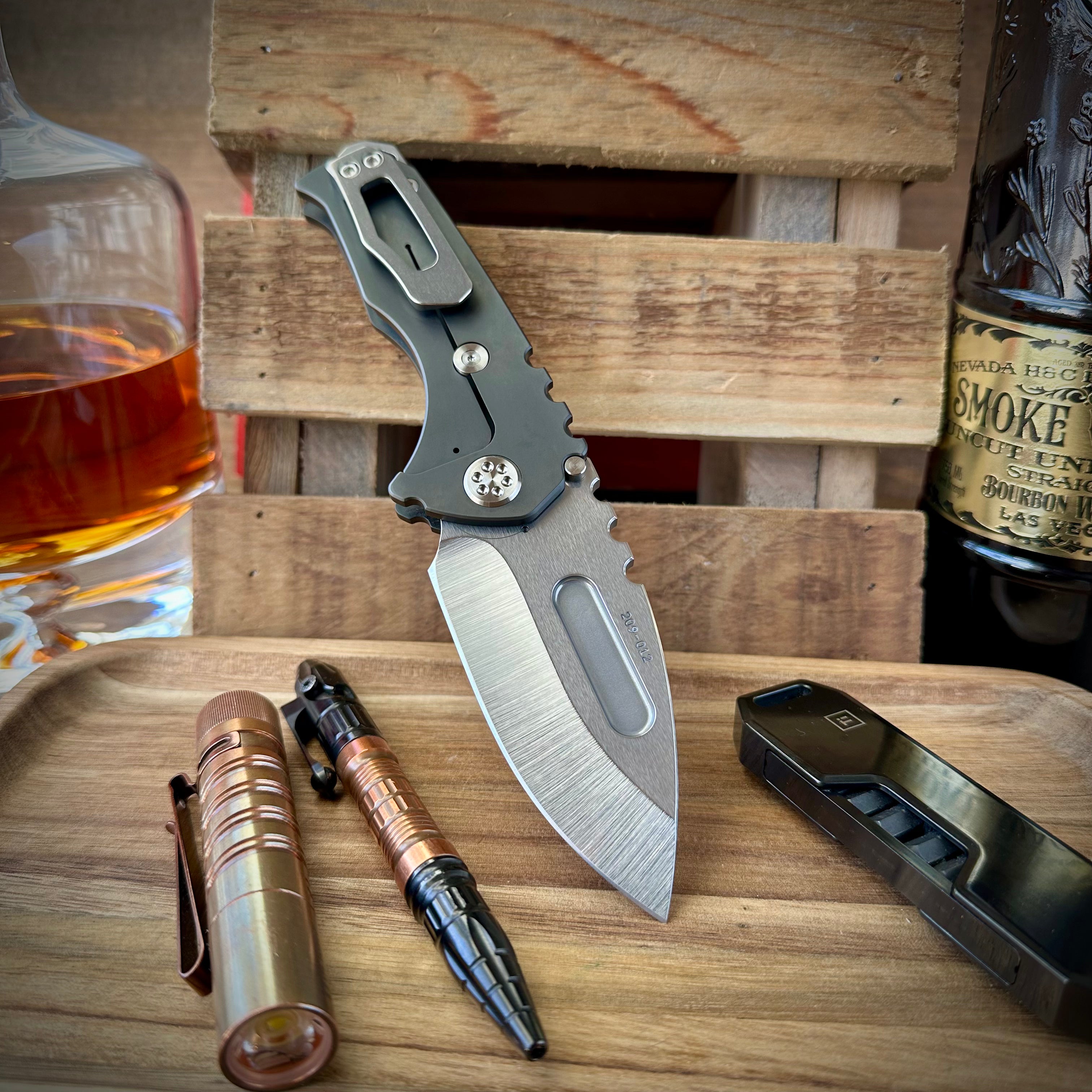 Medford Knives Praetorian Genesis T Tumbled S35vn Drop Point w/ Tuxedo Finish