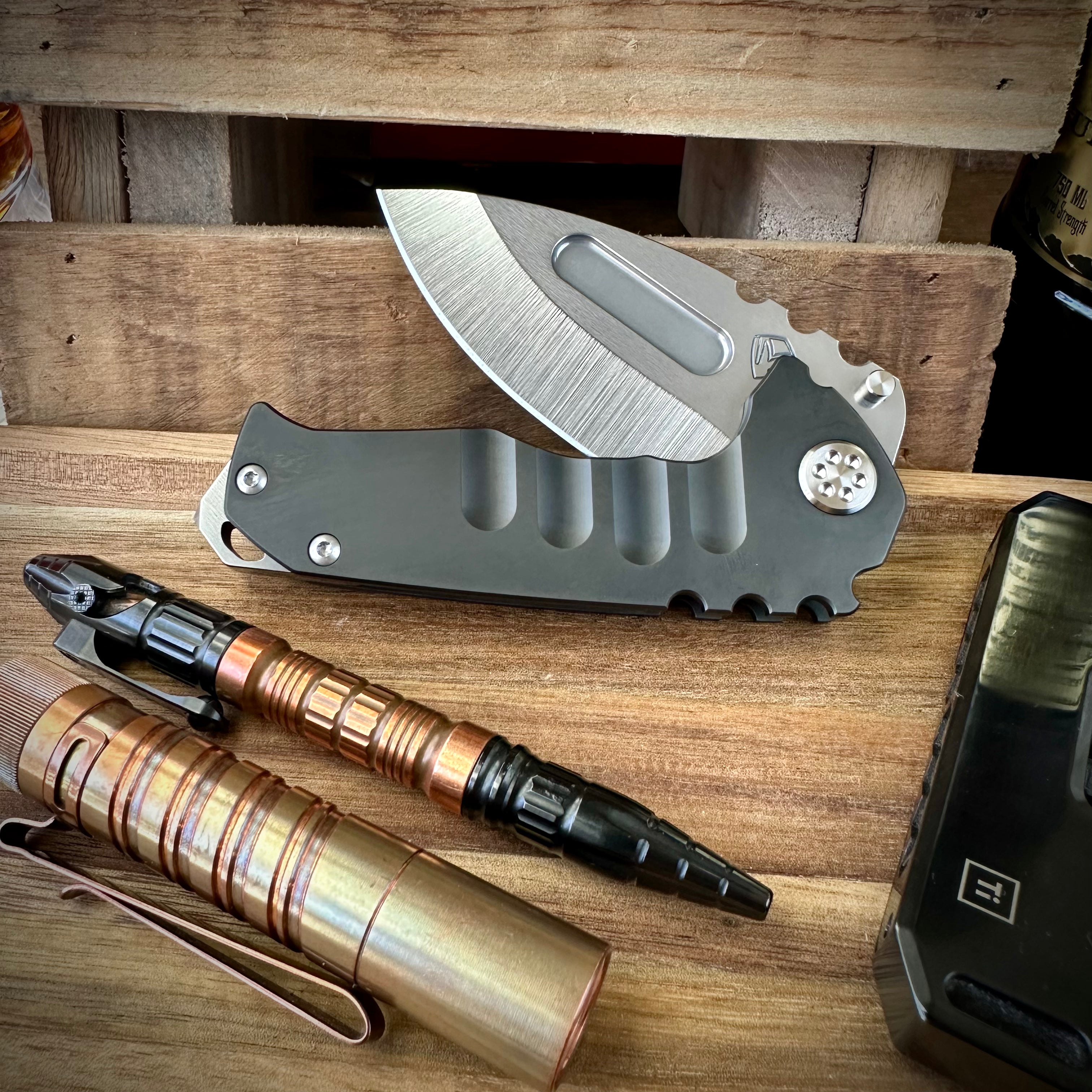 Medford Knives Praetorian Genesis T Tumbled S35vn Drop Point w/ Tuxedo Finish