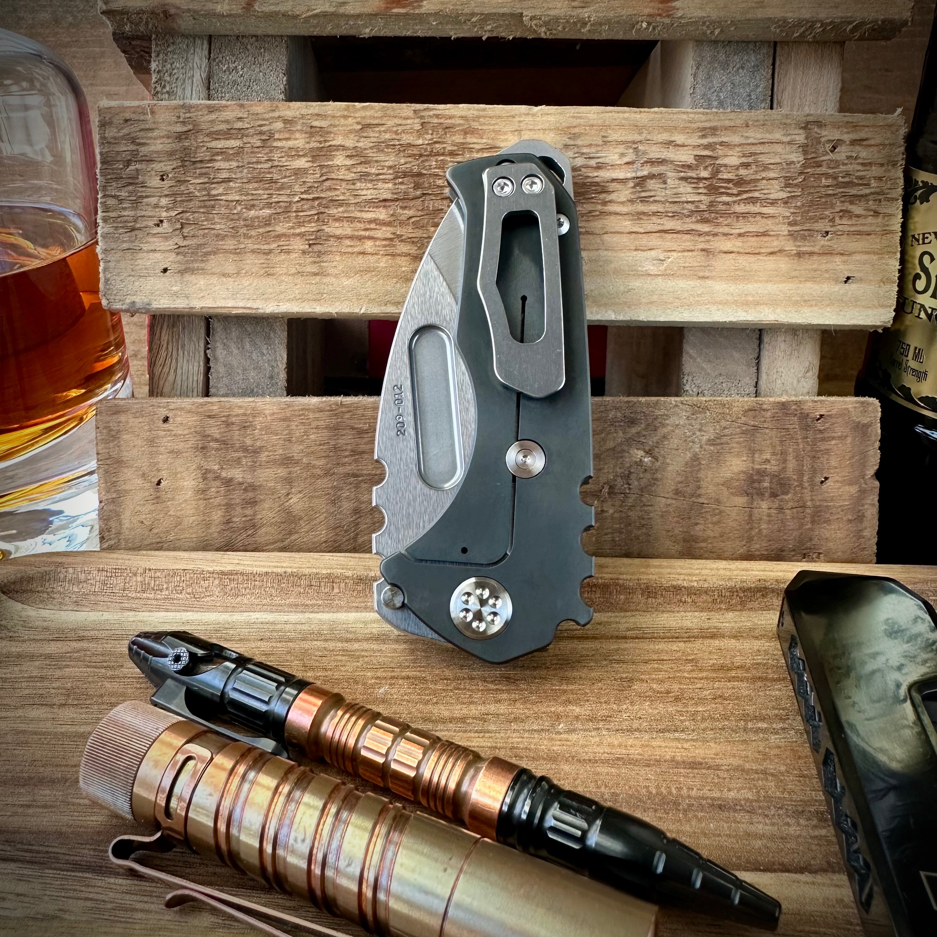 Medford Knives Praetorian Genesis T Tumbled S35vn Drop Point w/ Tuxedo Finish