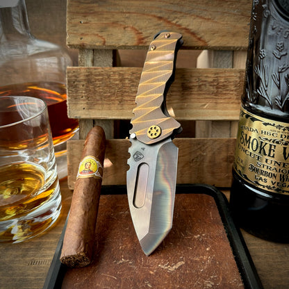 Medford Knives Praetorian Genesis T Vulcan Tanto w/ CuRose Lightening Sculpting