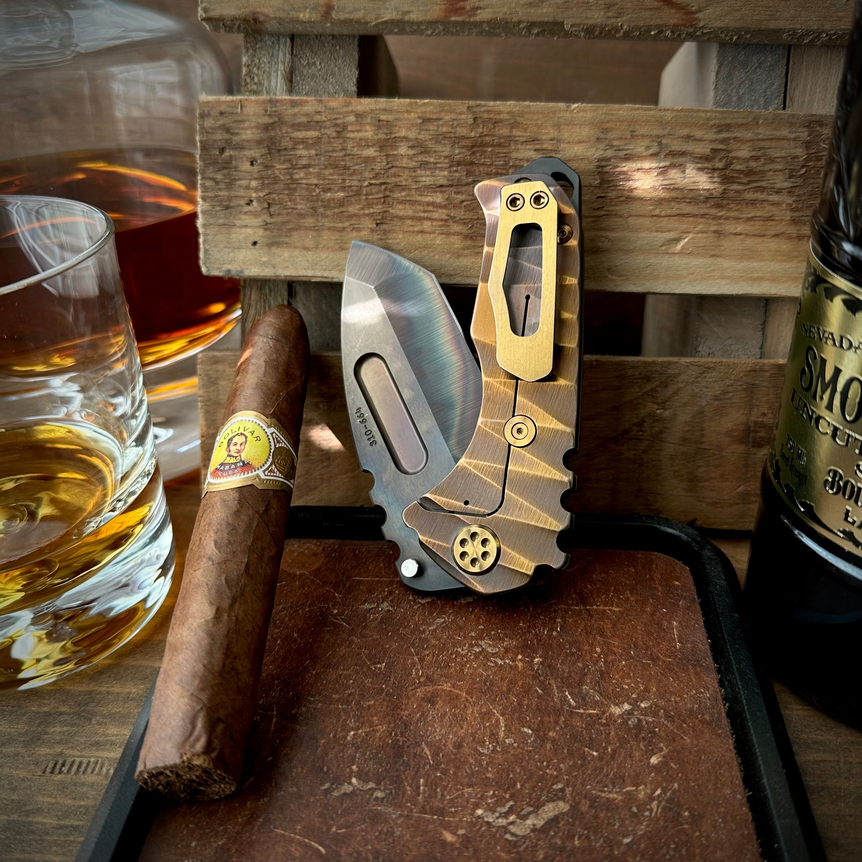 Medford Knives Praetorian Genesis T Vulcan Tanto w/ CuRose Lightening Sculpting