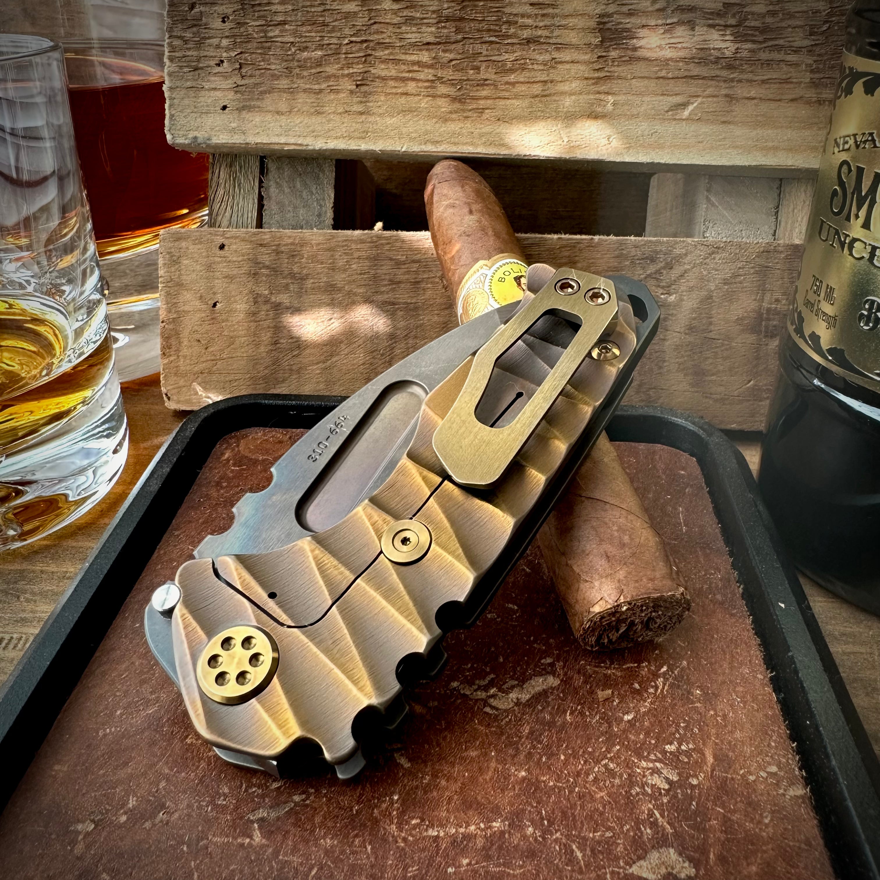 Medford Knives Praetorian Genesis T Vulcan Tanto w/ CuRose Lightening Sculpting