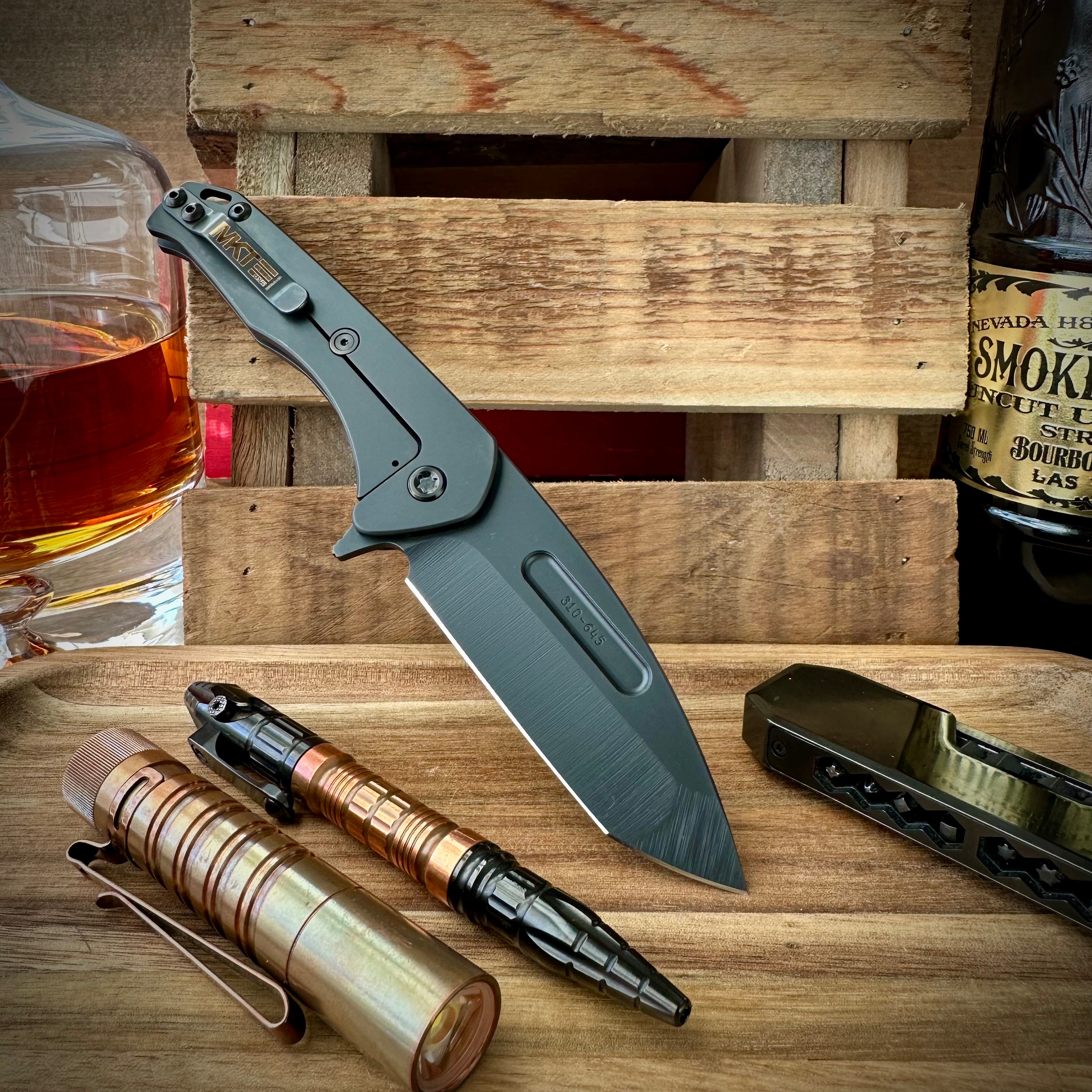 Medford Knives Praetorian Slim Flipper DLC Blackout S45vn Tanto