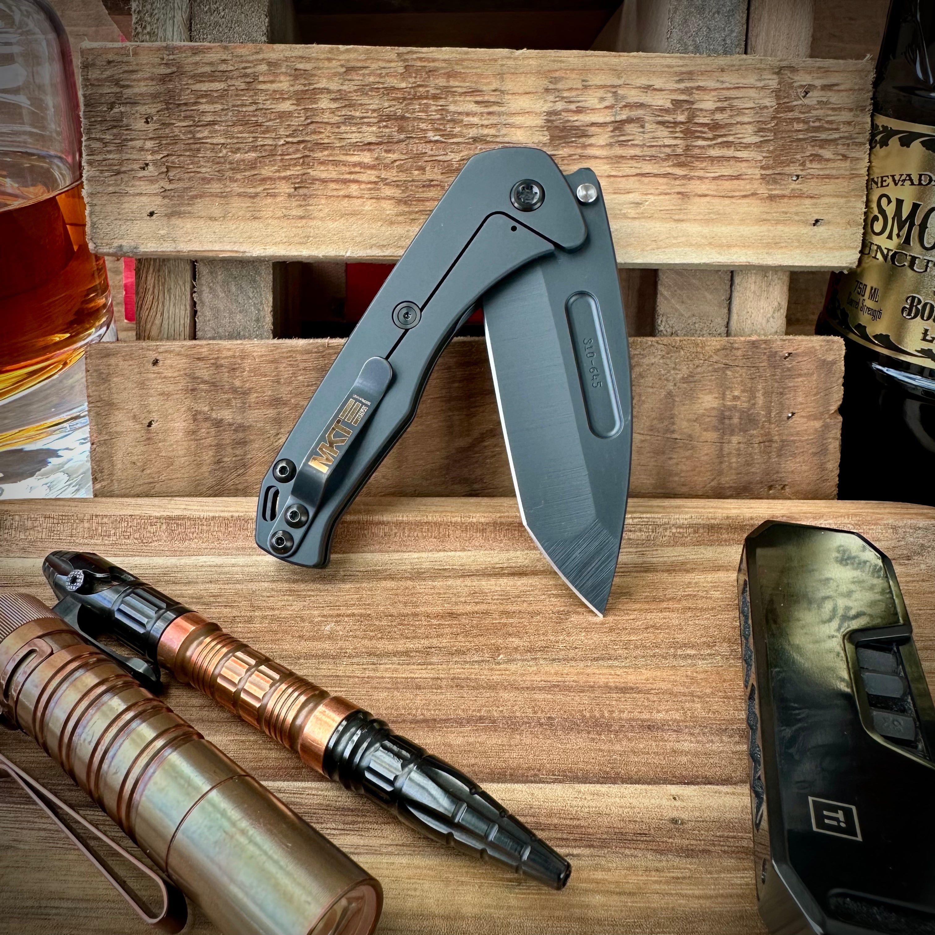 Medford Knives Praetorian Slim Flipper DLC Blackout S45vn Tanto