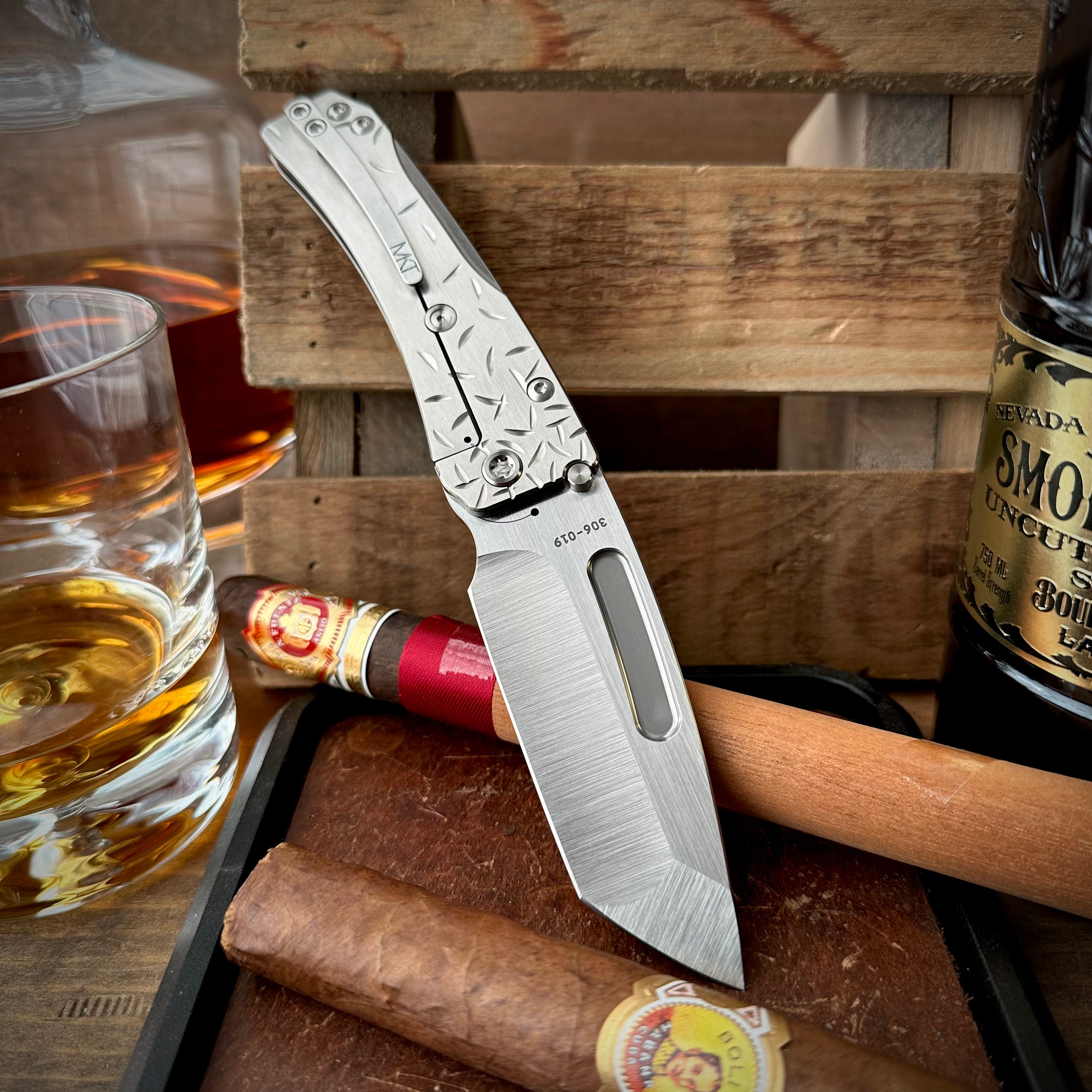 Medford Knives Slim Midi Marauder Brushed Satin Tanto 'Jasmine Fade'