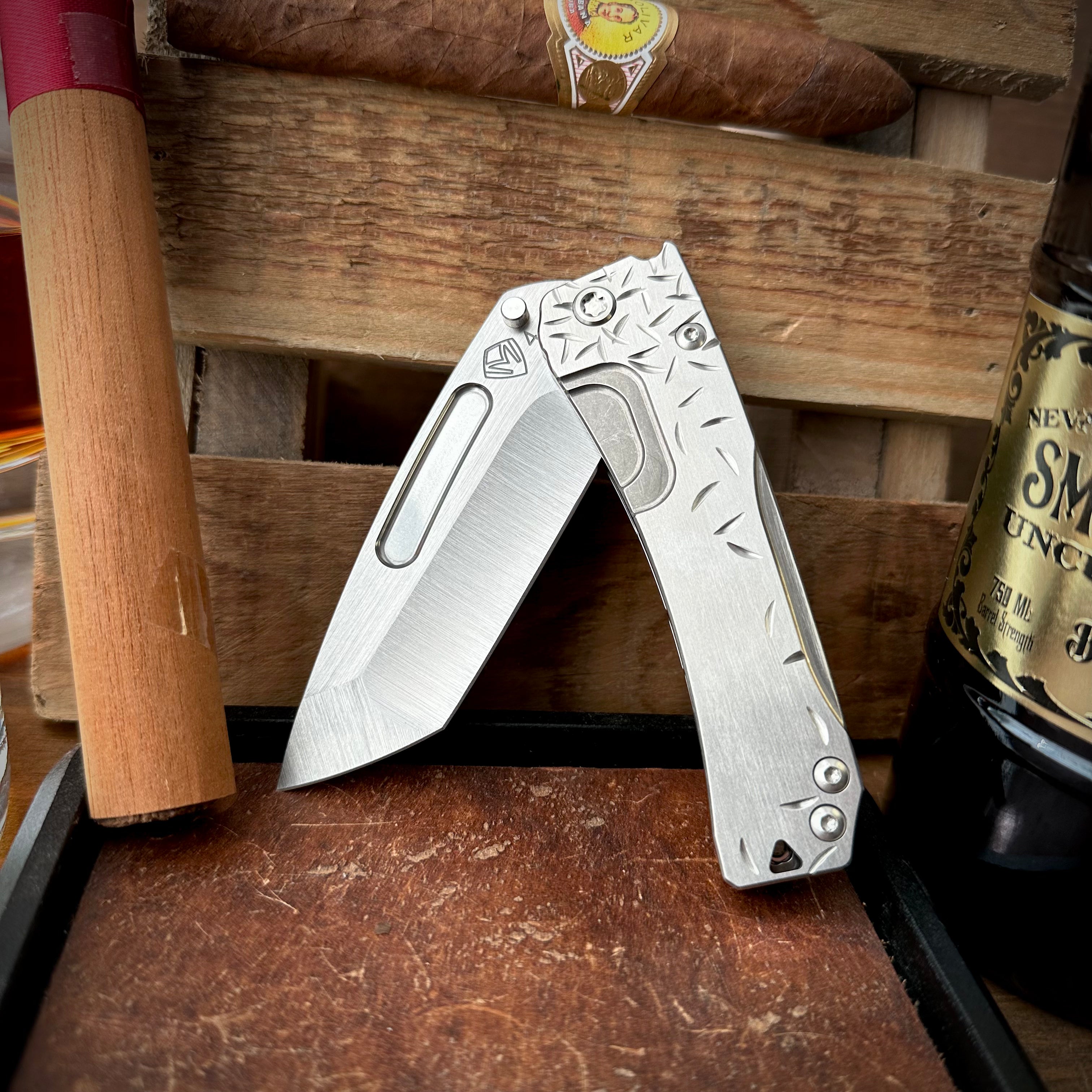 Medford Knives Slim Midi Marauder Brushed Satin Tanto 'Jasmine Fade'