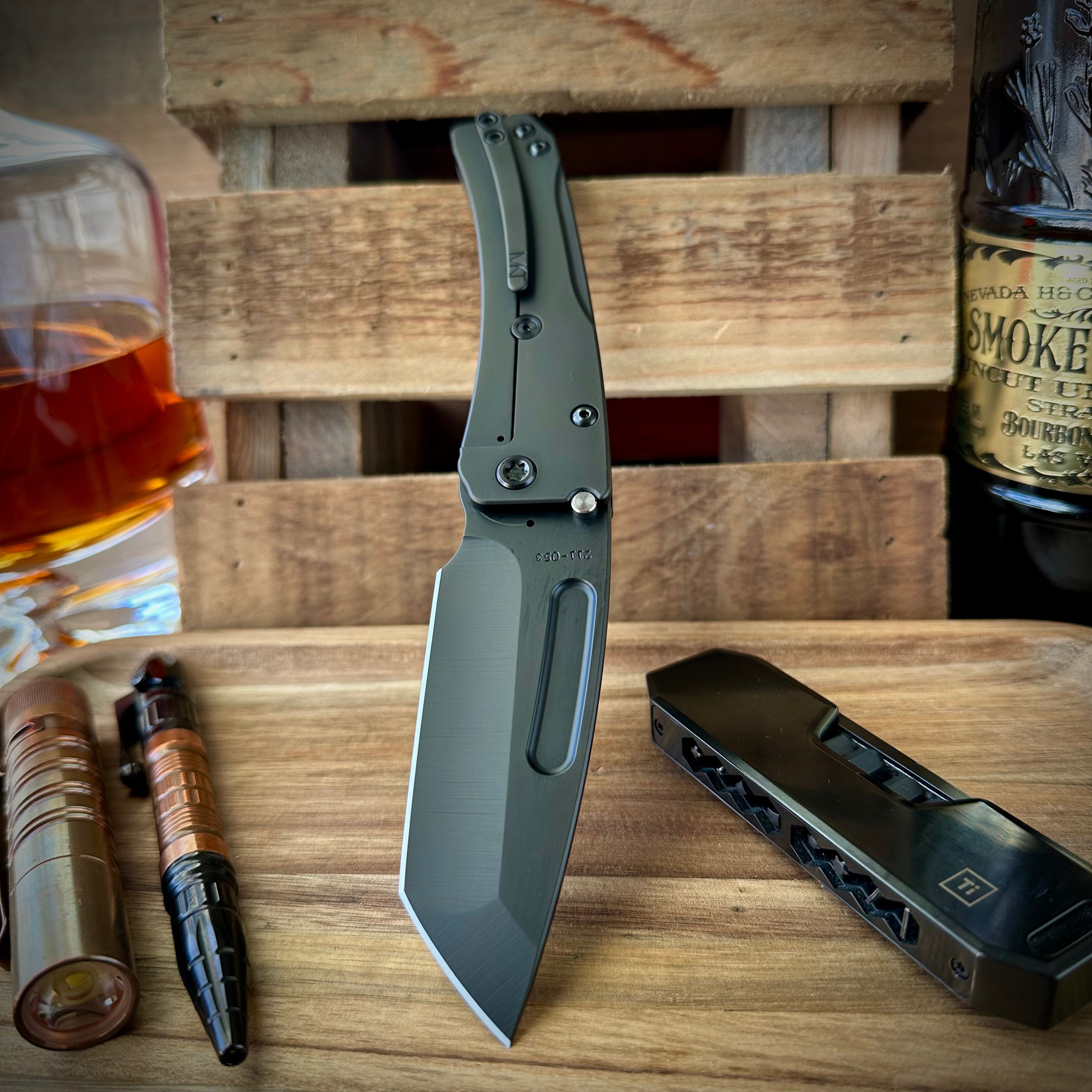 Medford Knives Slim Midi Marauder S45vn Tanto Blade DLC Blackout