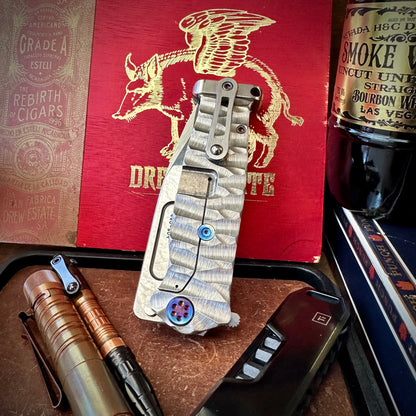Medford Knives USMC Fighter Flipper S45vn Blade Twisted Predator/Flamed
